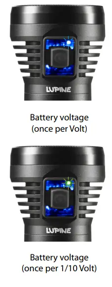 LUPINE BETTY TL2 5400 lm Flashlight-Battery voltage