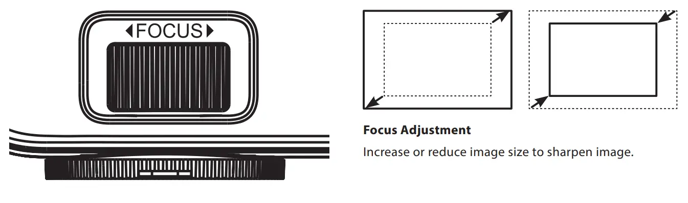 GPX PJ770B Mini Rechargeable Projector with Bluetooth - Image Adjustment