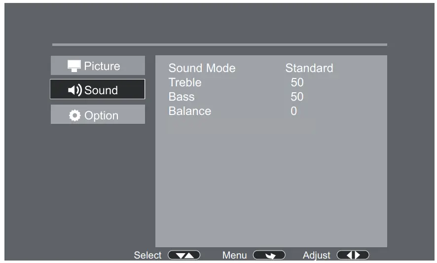 GPX PJ770B Mini Rechargeable Projector with Bluetooth - Menu Options