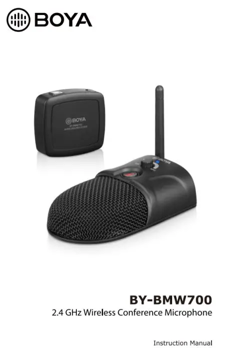 BOYA BY-BMW700 2.4GHz Wireless Conference Microphone Instruction Manual