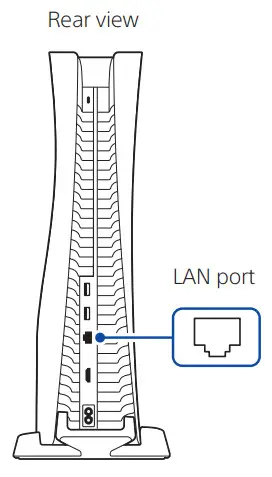 SONY CFI 1016A Playstation 5 Blu Ray Edition Console - Connect the LAN cable