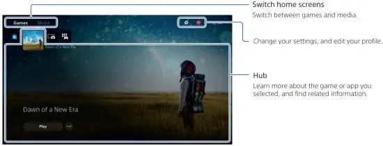 SONY CFI 1016A Playstation 5 Blu Ray Edition Console - Home screen