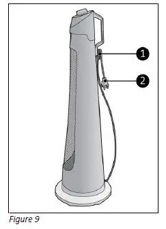 EUROM 335651 Q-Tower 1200 Electric Patio Heater 5