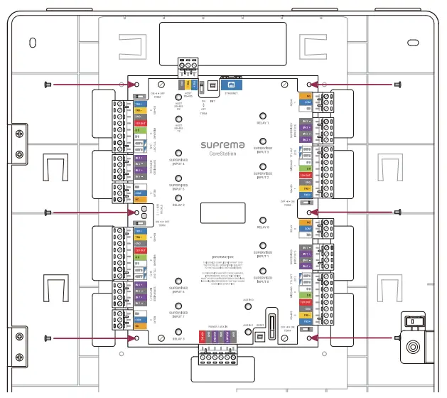Suprema Enclosure for CoreStation Installation Guide - After positioning CoreStation in the enclosure