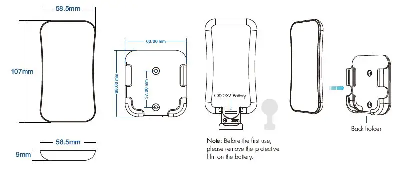 OPTONICA 6344 Ultrathin Touch Wheel RF Remote Controller 2