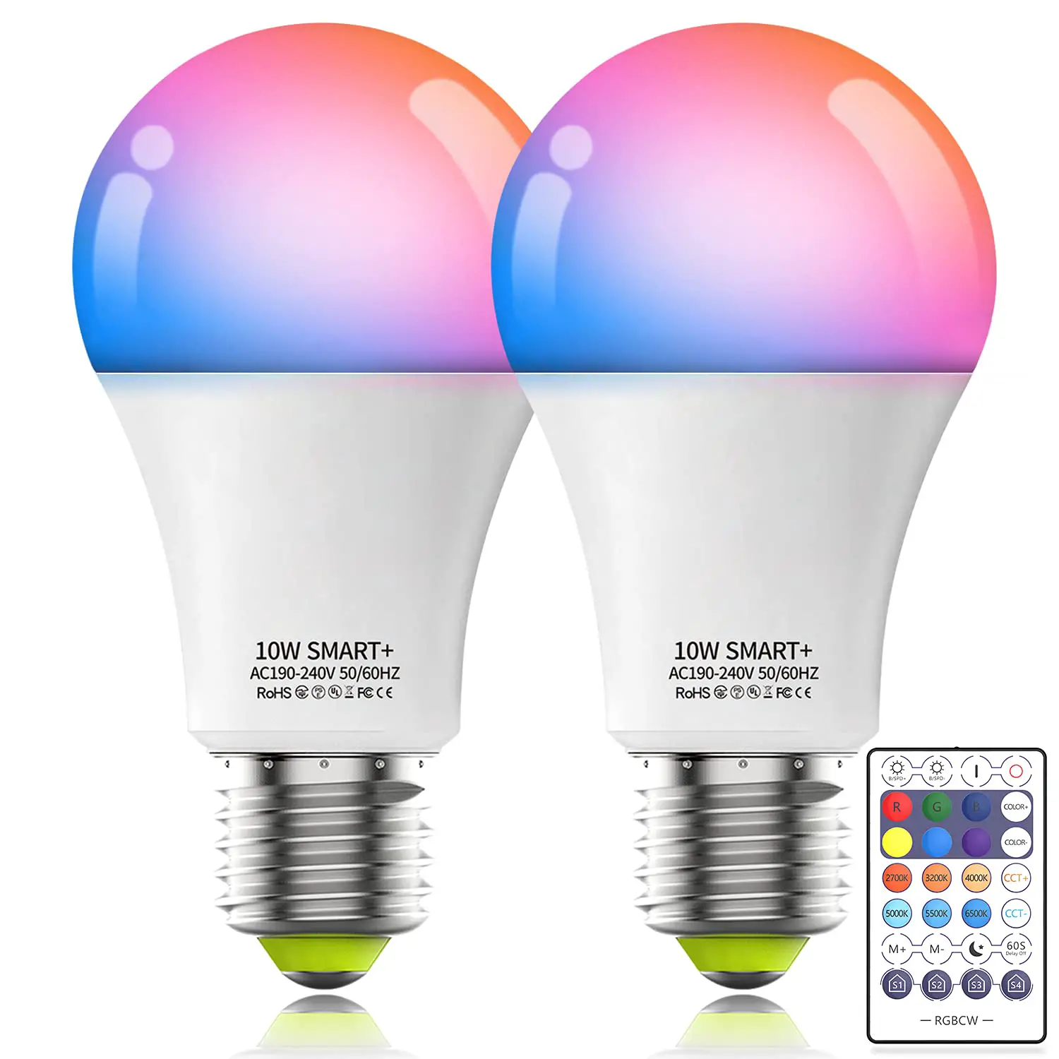 HAODENG-ZJ-BWBL1H 800Lumens-WiFi-and-Bluetooth and-Remote 3-In-1 RGBCW-WiFi-LED-Smart-Bulb