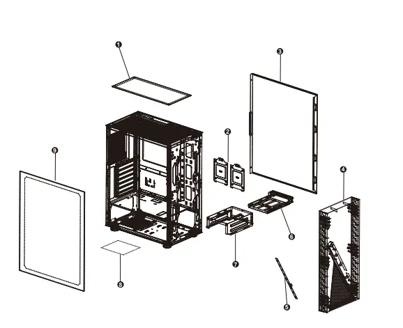 AZZA CSAZ-350 Zeno ATX Mid-Tower Case1