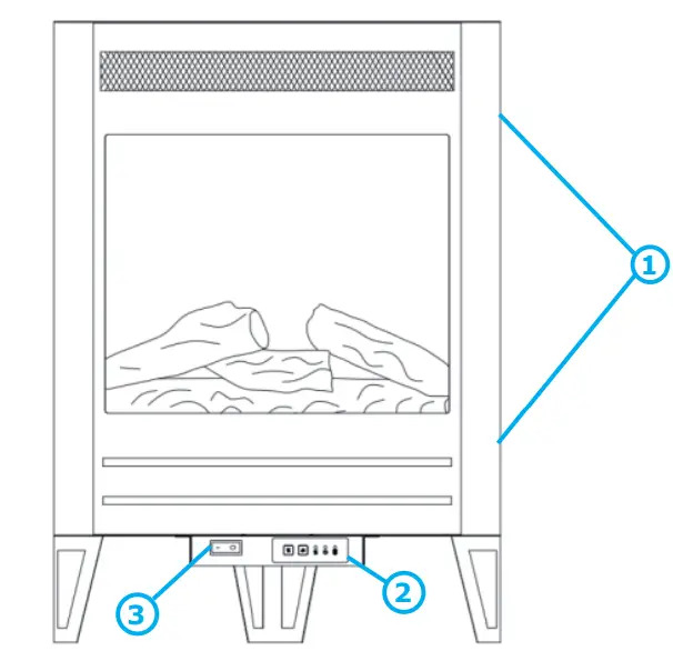 KLARSTEIN 10033112 VIENNA Fireplace Heater - PRODUCT DESCRIPTION 1