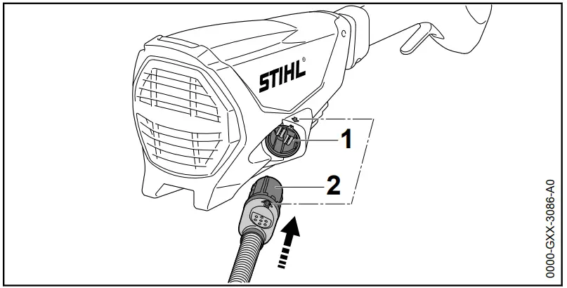 Inserting the Connecting Cable Plug