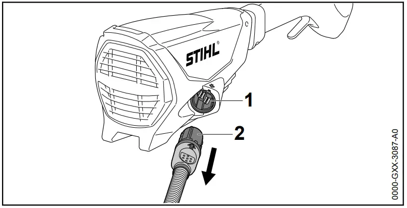 Removing the Connecting Cable Plug