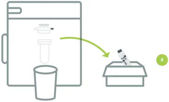 Replacing a used cartridge
