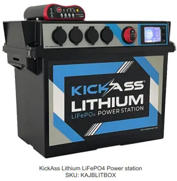 KICKASS KA12120 LIONRDU 12V 120AH LiFePO4 Lithium Battery -ACCESSORIES