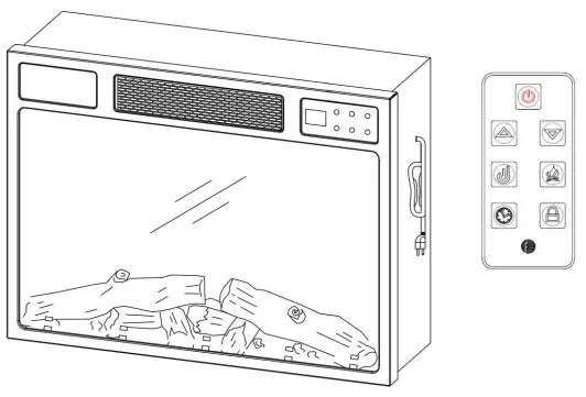 EDYO LIVING ZHX-23-040 Combination Electric Fireplace-fig1