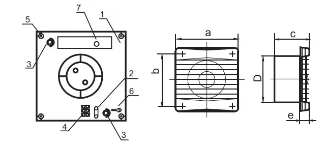EUROPLAST EE125TA Bathroom Extractor Fan - figure 2