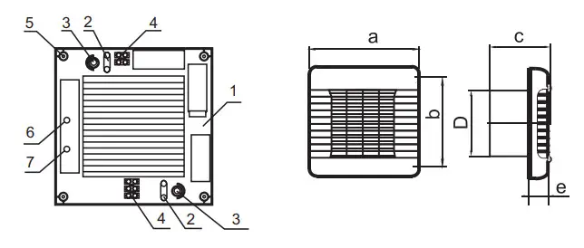 EUROPLAST EE125TA Bathroom Extractor Fan - figure 4