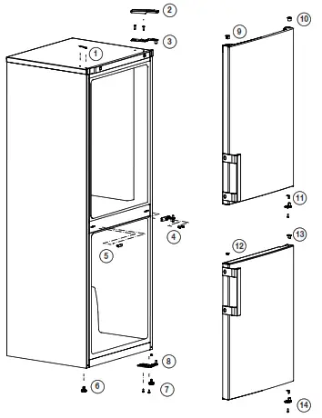 beko Refrigerator - Reversing the doors