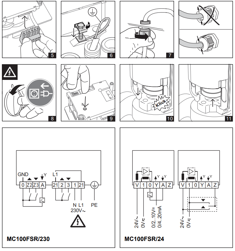 ASSETS MC100FSR 230 emergency actuator - 4