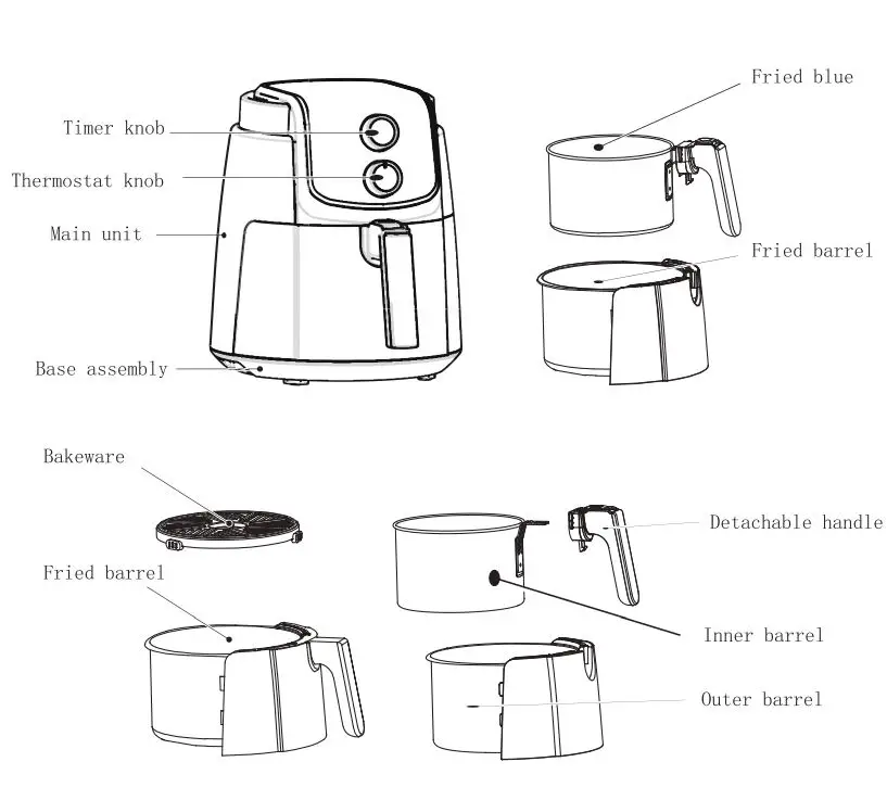 Midea MF-TN35D2 3.5 L Air Fryer 1