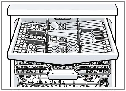 BOSCH SGV4HCX48E Dishwasher Instruction Manual - Cutlery drawer