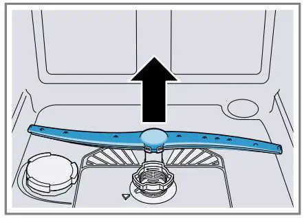 BOSCH SGV4HCX48E Dishwasher Instruction Manual - Pull up the lower spray arm to remove