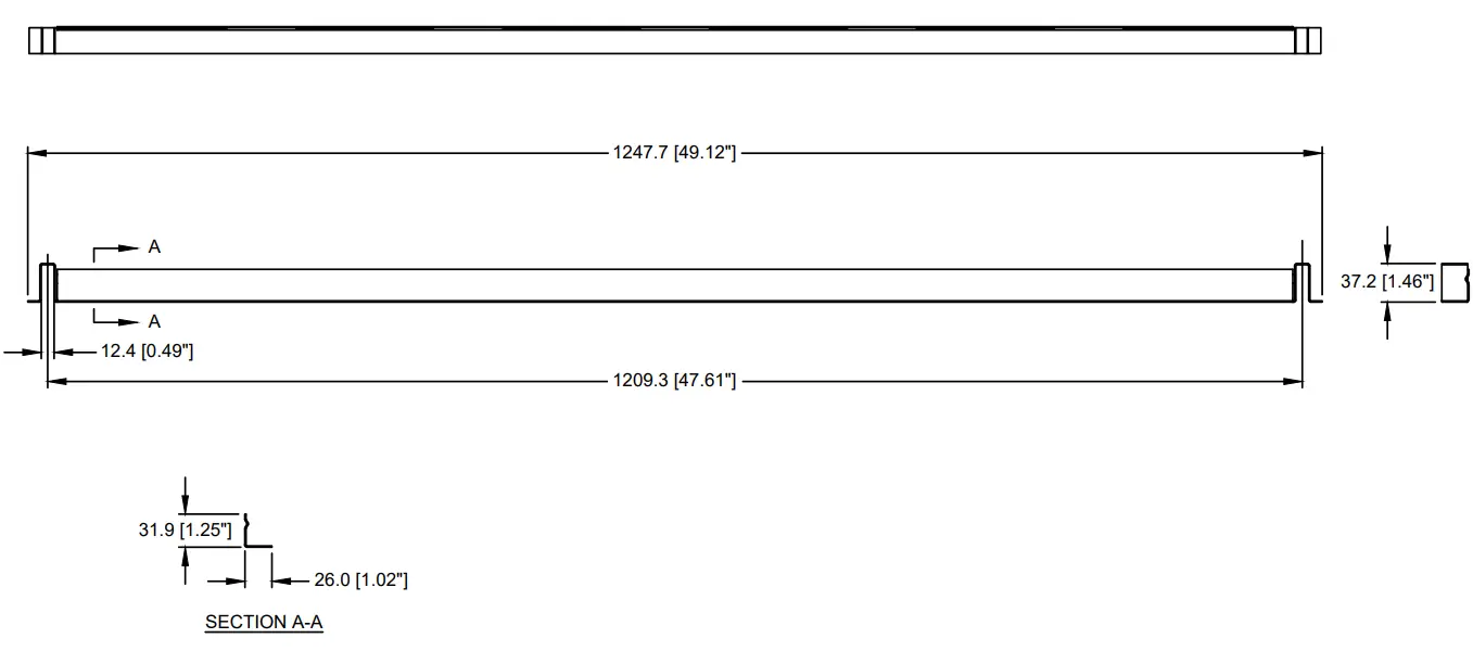 biamp SPA RAIL48 Desono Ceiling Loudspeaker - DRAWING