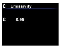 UNI-T UTi80P Compact Thermal Imager User Manual - Emissivity