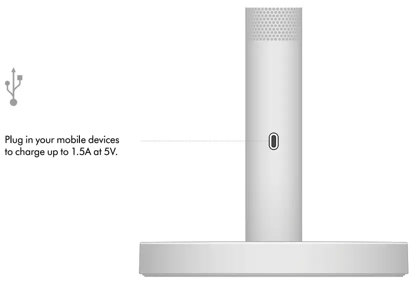 dyson Solarcycle Morph Desk Ambient Light - USB C charging point