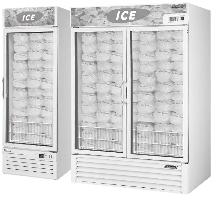 Turbo air TGF 72F N Self Contained Insulated White Merchandiser Freezer - fig