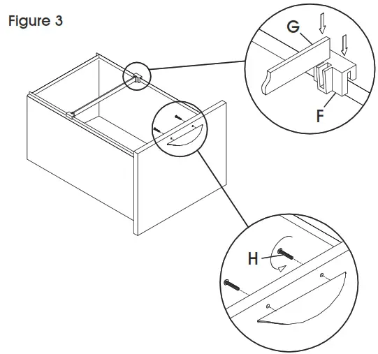 ULINE Downtown collection-mobile pedestal file -assembly 3