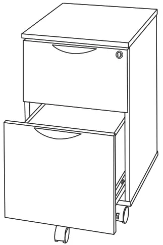 ULINE Downtown collection-mobile pedestal file