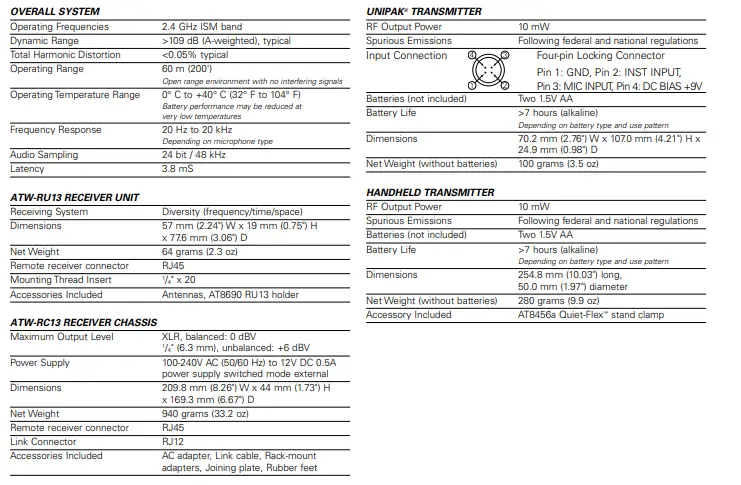 Audio-Technica ATW-1312/L Handheld Lavalier Microphone   (12)