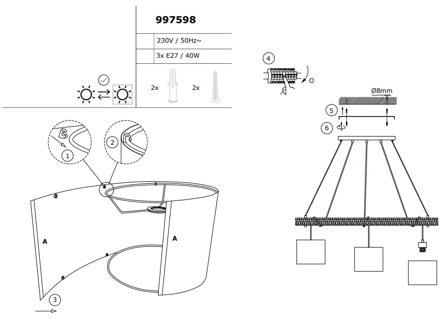 LeuchtenDirekt BARK 3 Lamp - Fig