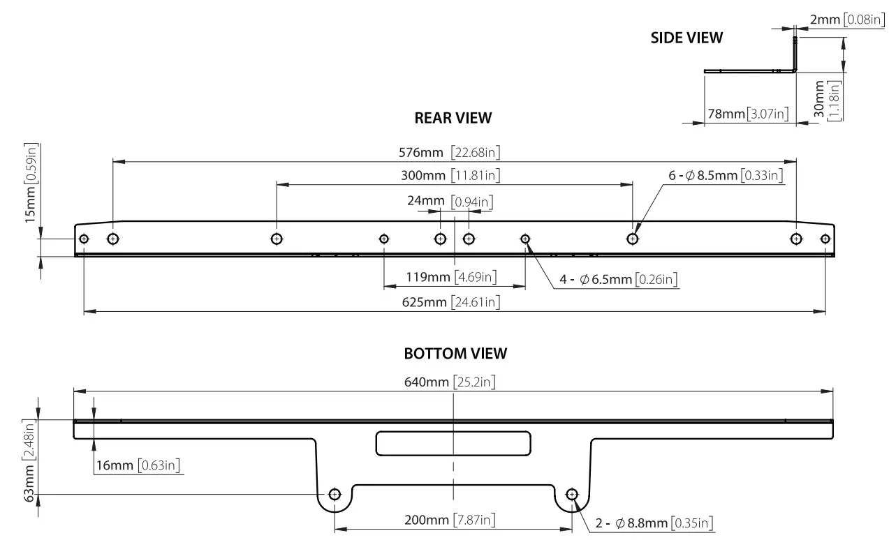 B TECH BT7873 Logitech Rally Range Mounting Plate fig 1