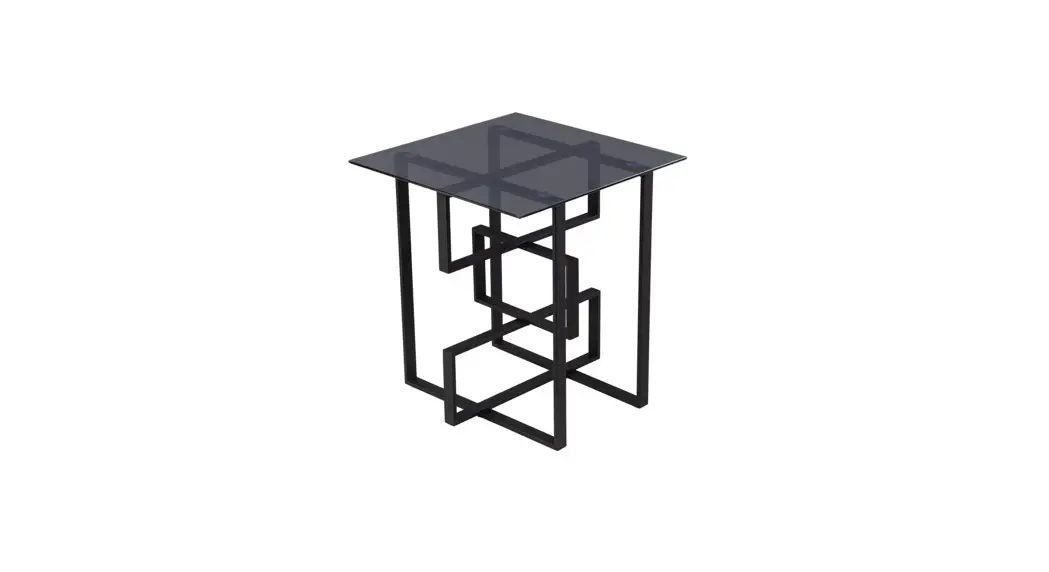 Southern Enterprises Oc1139506 Cortland 22 Inch Black Square Glass End Table Instruction Manual
