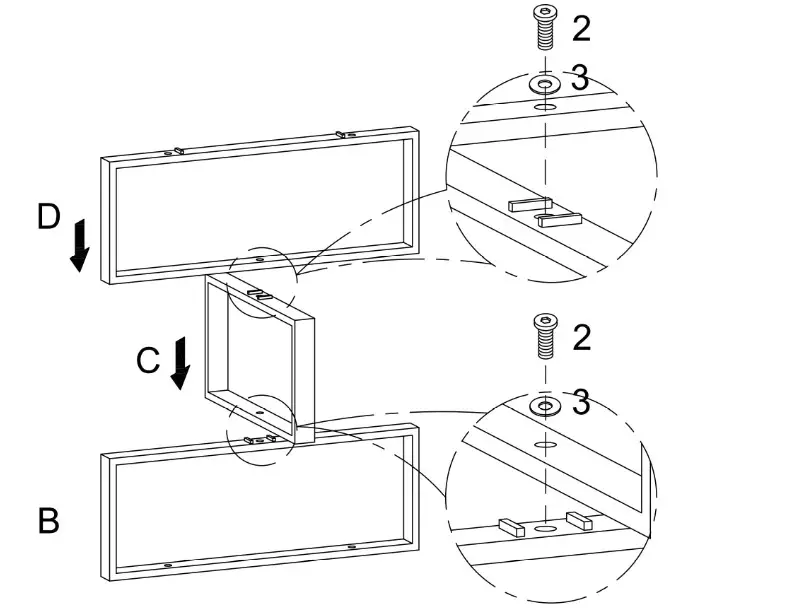 Southern ENTERPRISES OC1139506 Cortland 22 Inch Black Square Glass End Table - Product Overview 9