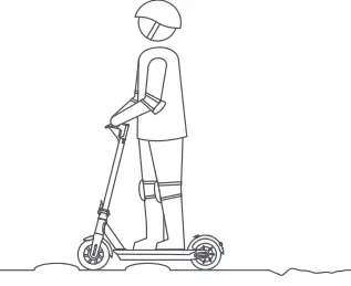 HURTLE HURES36 Pneumatic Tire Foldable Electric Scooter- fig18