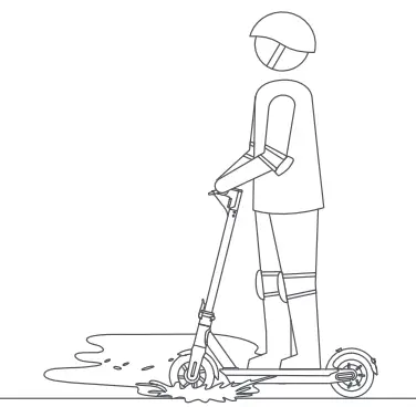 HURTLE HURES36 Pneumatic Tire Foldable Electric Scooter- fig27