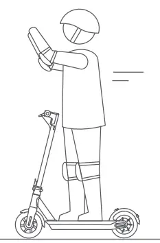 HURTLE HURES36 Pneumatic Tire Foldable Electric Scooter- fig30