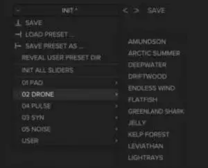 preset menu