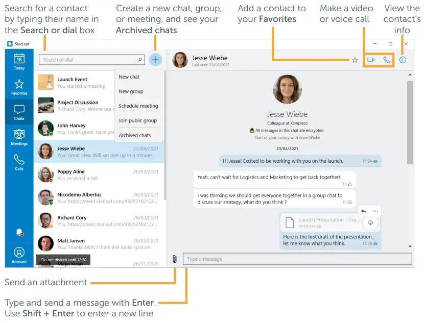 Chatting and Calling