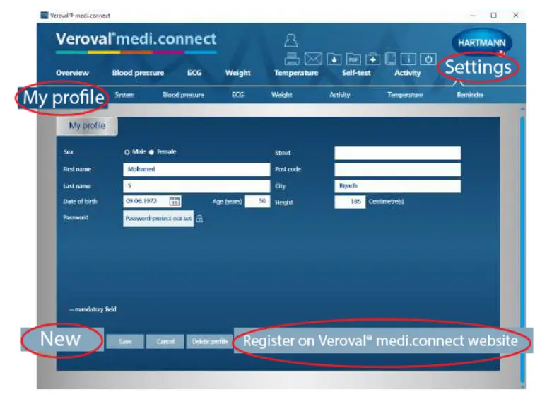 Veroval medi.connect Desktop Software fig 12