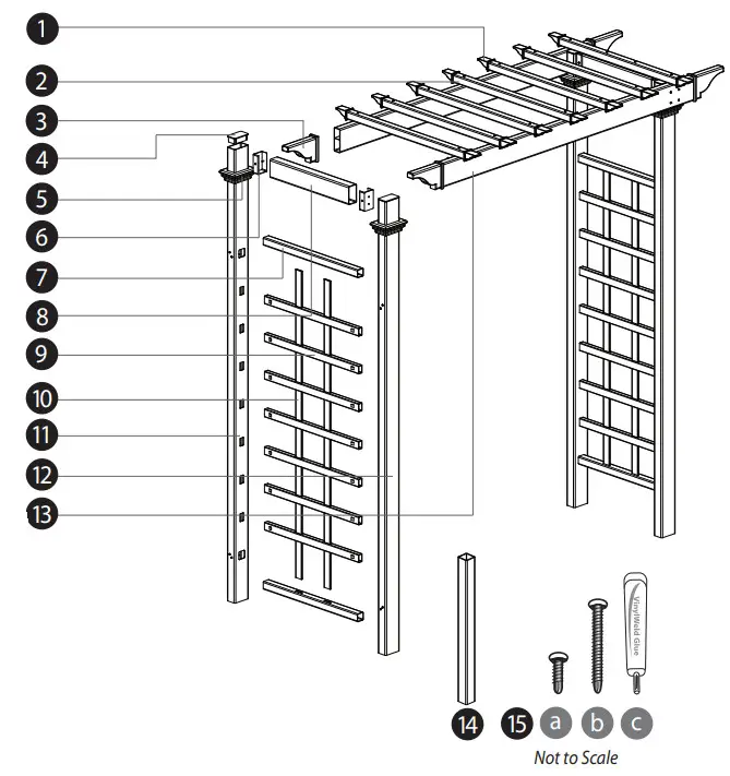 Arbors The Carolina Woodgrain Arbor- Check Box