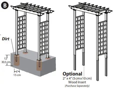 Arbors The Carolina Woodgrain Arbor- Into Earth Without