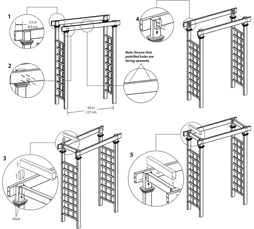 Arbors The Carolina Woodgrain Arbor- S TE P T W O