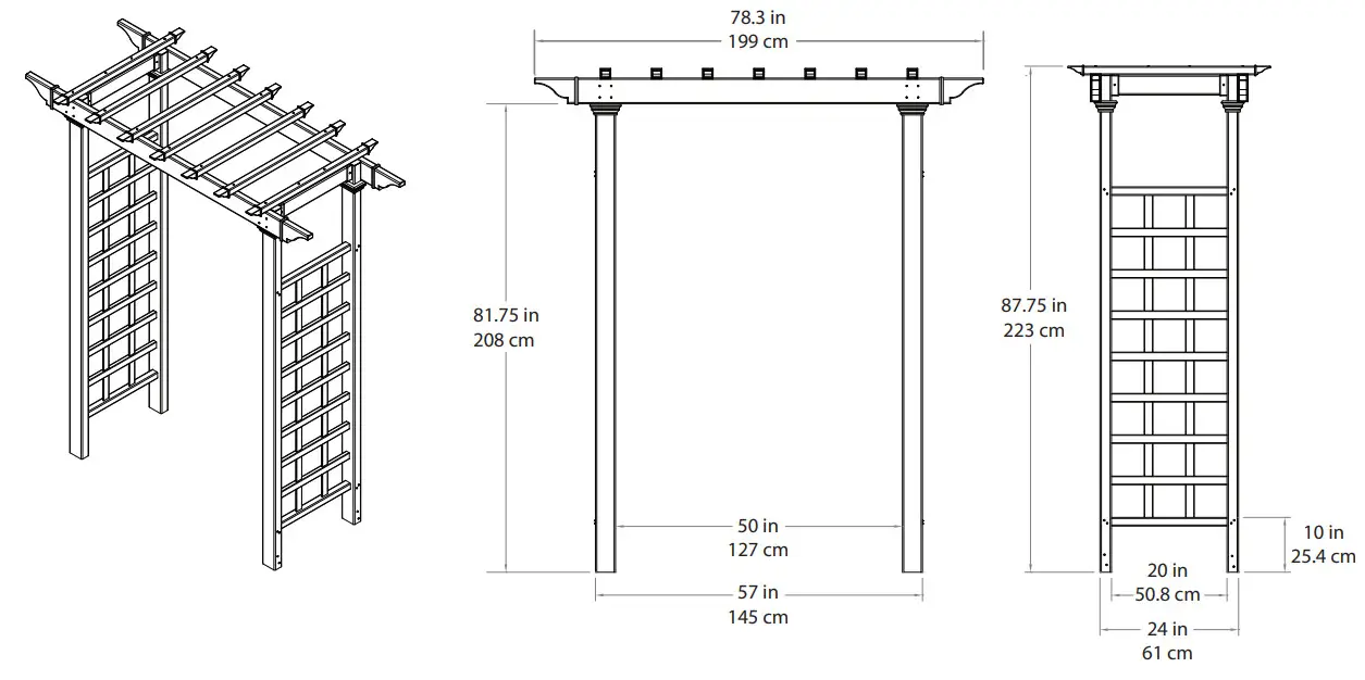 Arbors The Carolina Woodgrain Arbor