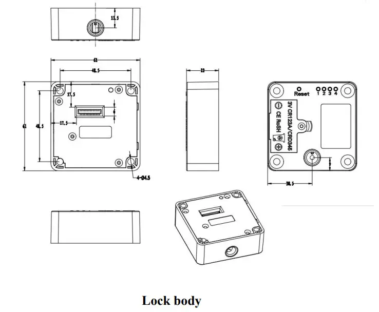 KERONG KR-S80A Card Cabinet Lock - Figure 2