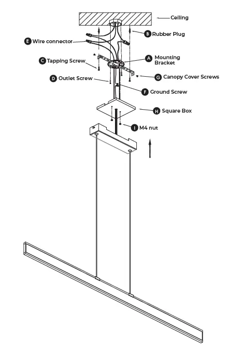 VONN-VMC36904-48-Inch-Integrated-LED-Up-Down-Linear-Chandelier-Installation-FIG-4