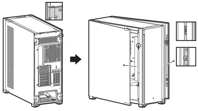 CORSAIR 7000D7000D AIRFLOW Full Tower PC Case - HINGED SIDE PANELS