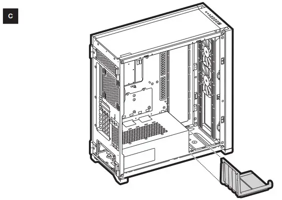 CORSAIR 7000D7000D AIRFLOW Full Tower PC Case - REMOVING THE CABLE BAR REMOVING THE CABLE C