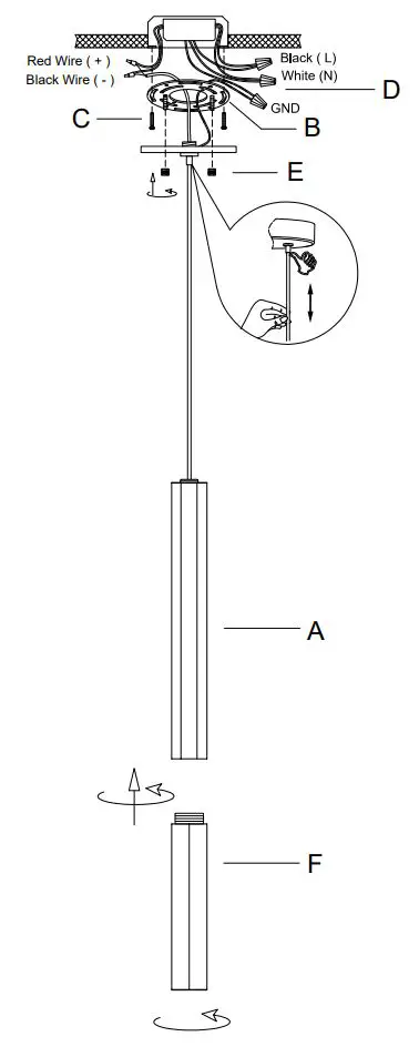 ET2 E11020 Diaphane LED 1 Light Pendant User Manual - Product Overview
